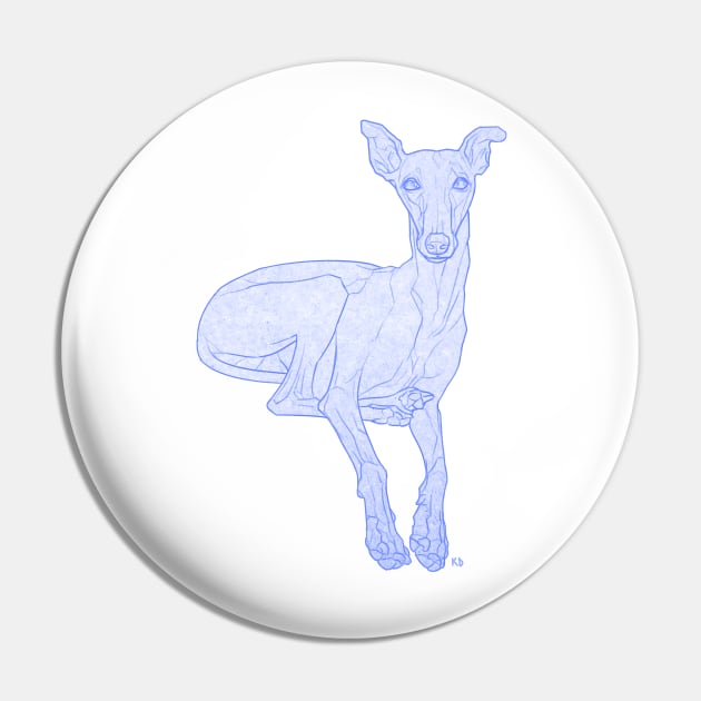 whippet Pin by fjeldmouse tees