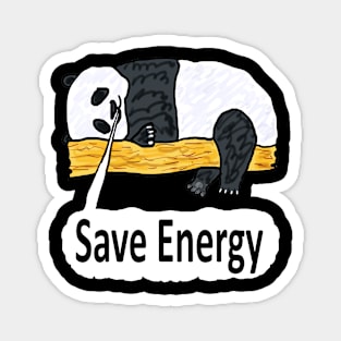 Save Energy Panda Magnet