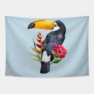 Watercolor Toucan Tapestry