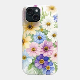 Colorful Wildflowers Bouquet Phone Case