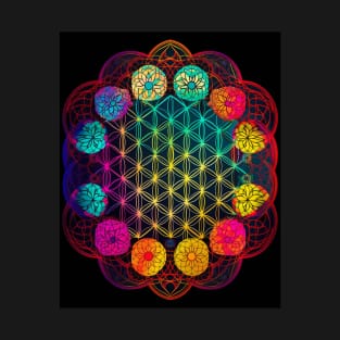 Create a Serene Atmosphere: Download and Print High-Quality Flower of Life Mandala Art in an Instant T-Shirt