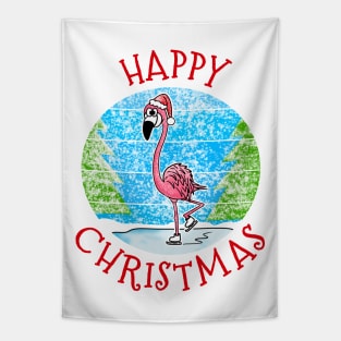 Christmas Flamingo Wildlife Xmas 2022 Tapestry