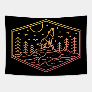 Full Wolf Moon Tapestry