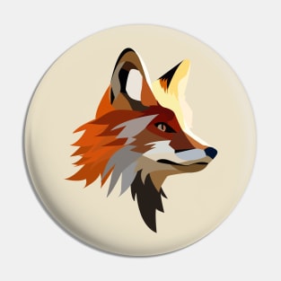 Fox flat art illustration Pin