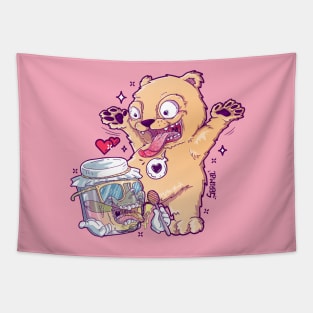 I love you beary much honey and bear pun Tapestry