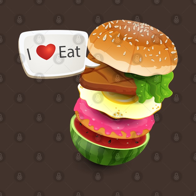 food burger love eat by Mako Design 