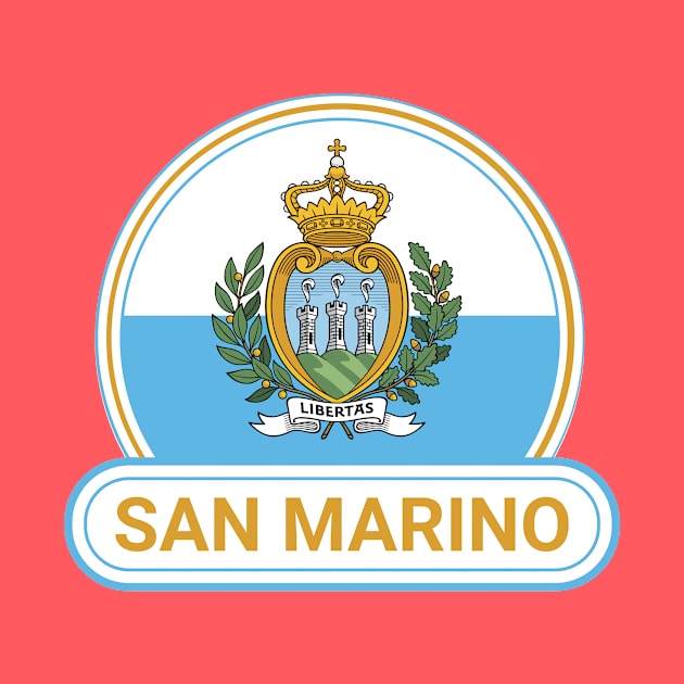 San Marino Country Badge - San Marino Flag by Yesteeyear