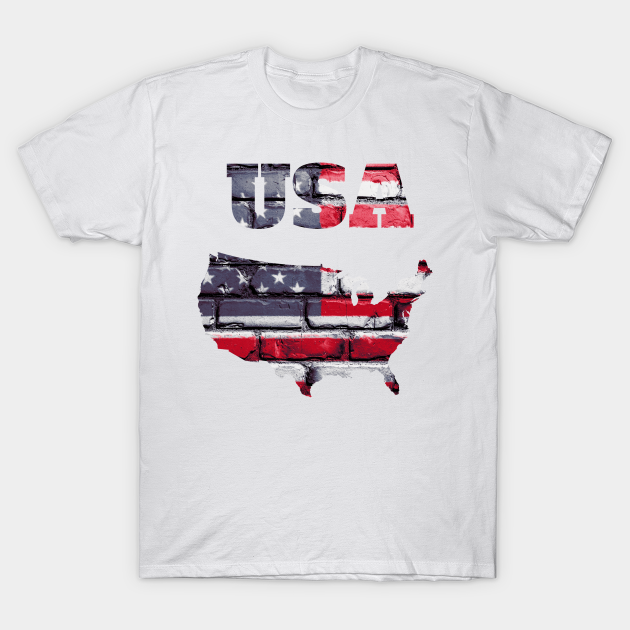 Discover United state of America map - United States Of America - T-Shirt