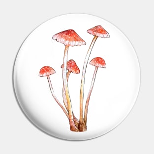 Tall Magical Mushrooms Pin