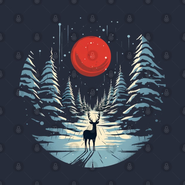 Christmas deer by Flowerandteenager