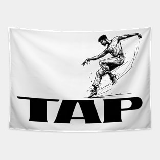 Tap male dancer - Black Tapestry