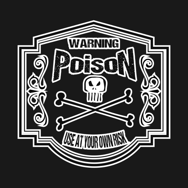 Vintage Poison Label white Background #2 by SimonSay