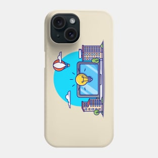 Smart City Cartoon Vector Icon Illustration Phone Case