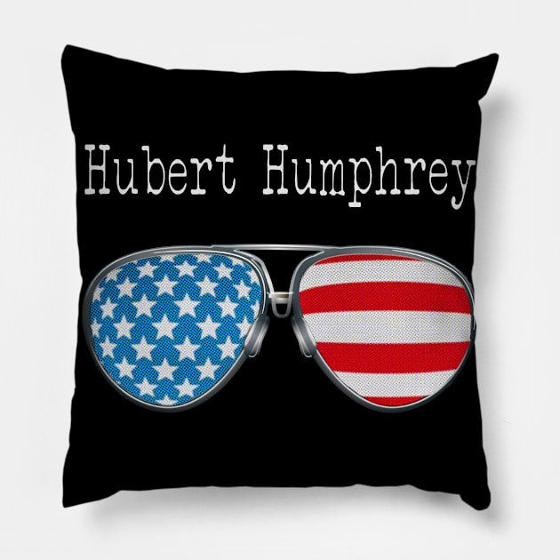 AMERICA PILOT GLASSES HUBERT HUMPHREY Pillow by SAMELVES