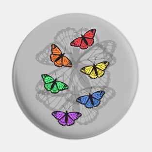 Rainbow butterflies Pin