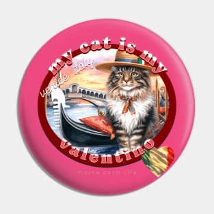 My Cat Is My Valentino Maine Coon Life 46M Pin