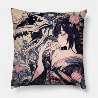 Geisha and Dragon 7803 Pillow
