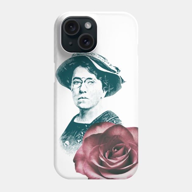 Emma Goldman, a Feminist & Social Justice Activist Phone Case by JMM Designs