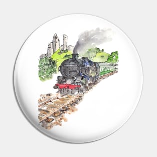 Steam Power. Locomotive train Pin