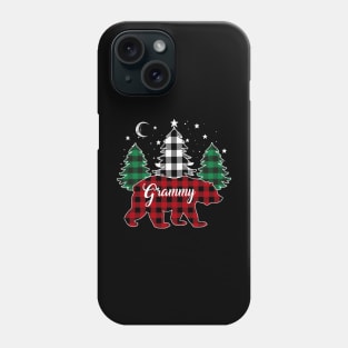 Grammy Bear Buffalo Red Plaid Matching Family Christmas Phone Case