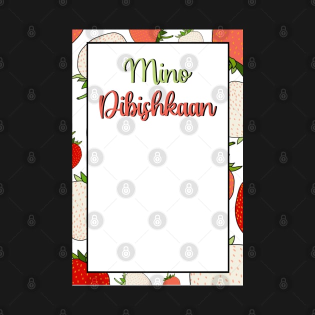 Strawberry Ojibwe Birthday Card by Niibidoon