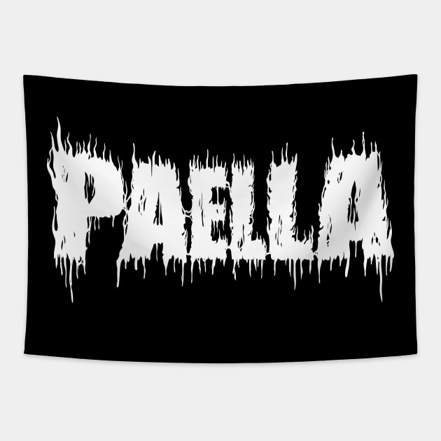 paella white Tapestry by manuvila