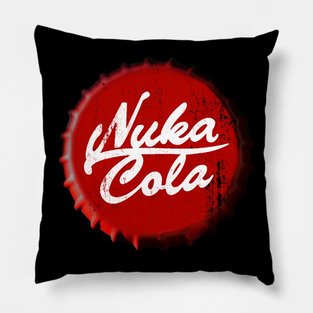 Nuka Cola - Cap - Worn out look Pillow by Buff Geeks Art