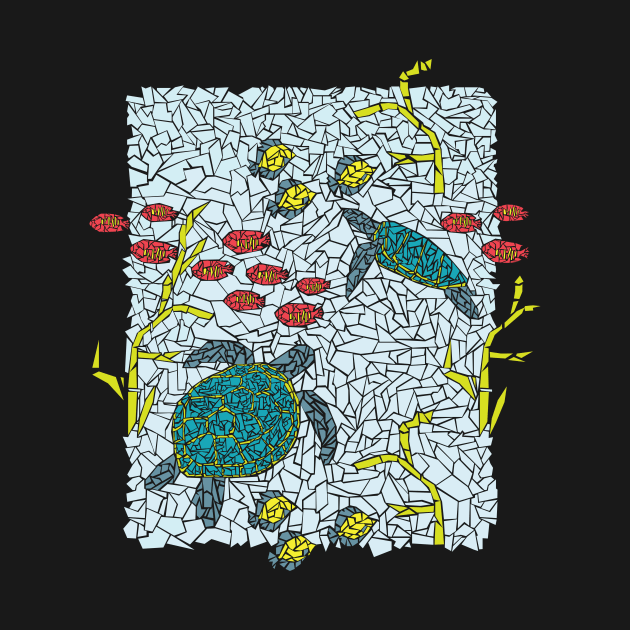 Artsy Sea Turtles and Tropical Fish by whyitsme