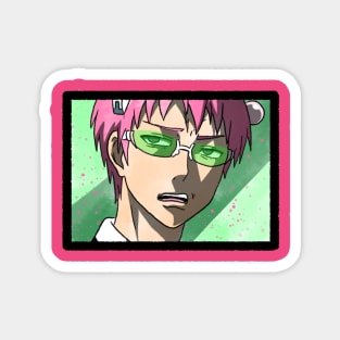 Saiki's Annoyed face Magnet