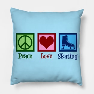 Peace Love Ice Skating Pillow