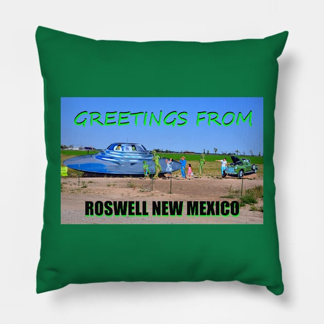 Greetings from Roswell custom card work A Pillow by dltphoto