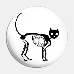 Skeleton Cat Pin