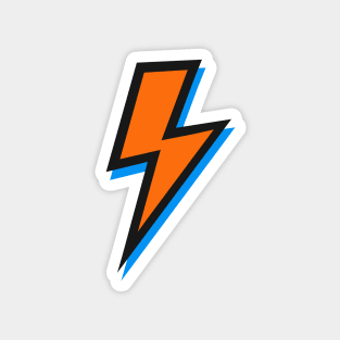 Orange and Blue Lightning Bolts Magnet