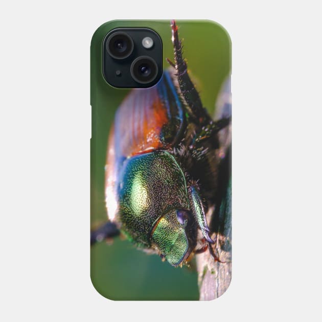 Beetle Yoga. Japanese Scarab Beetle Macro Photograph Phone Case by love-fi