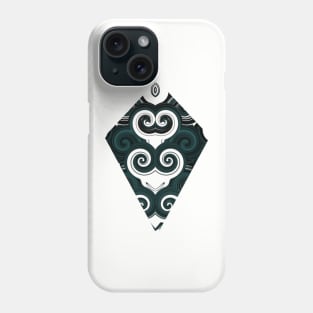 Diamond and curls dark green Phone Case