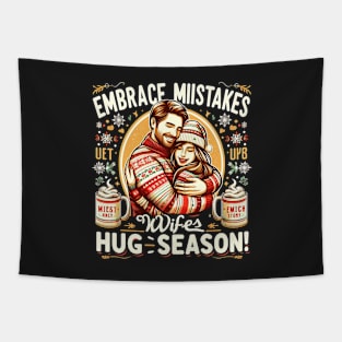 Wifey Snuggles Season: Wrap Your Arms Around Happiness Tapestry