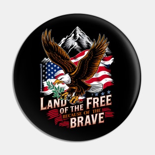 Land of the free because of the brave  | motivational quotes Pin