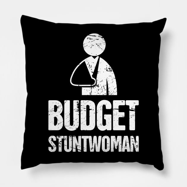 Stuntwoman - Get Well Gift Fractured Broken Hand Pillow by MeatMan