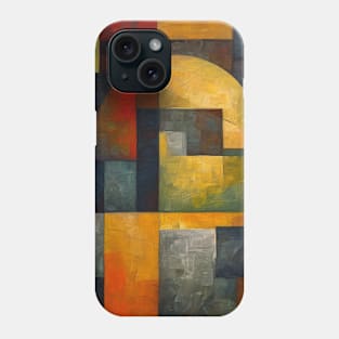 Minimalistic Geometric Patterns in an Abstract Oil Painting Phone Case