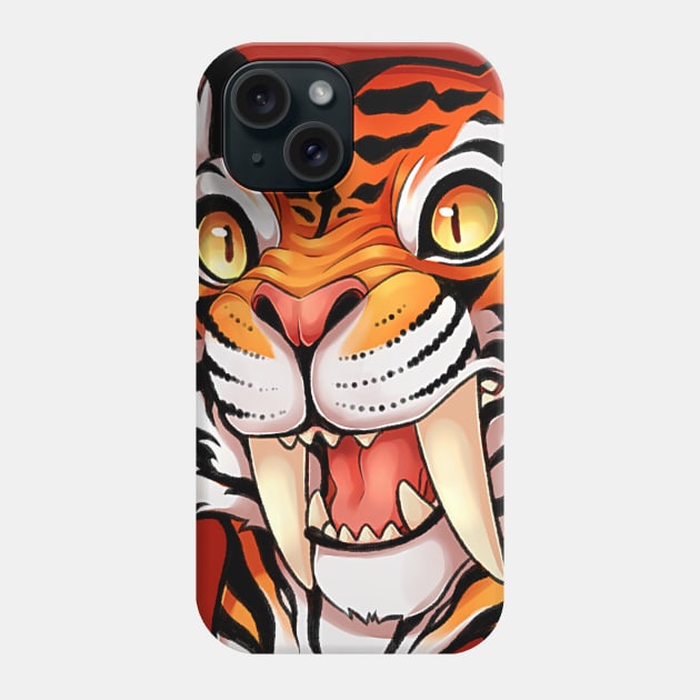 Drip Tiger Phone Case by seosaur