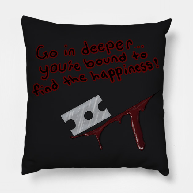 Razor Blade Bloody Feels Emo Goth Razor Blade Pillow Teepublic