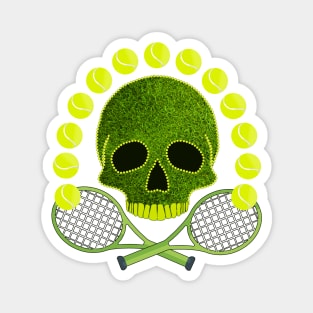 Tennis Sport Skull Magnet