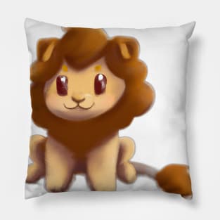 Cute Lion Drawing Pillow