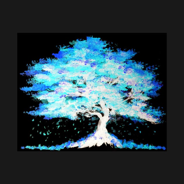 Luminescent Blue Tree by ZeichenbloQ