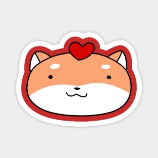 Heart Face Shiba Magnet