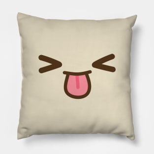 Very Happy Cute Face with tongue Pillow