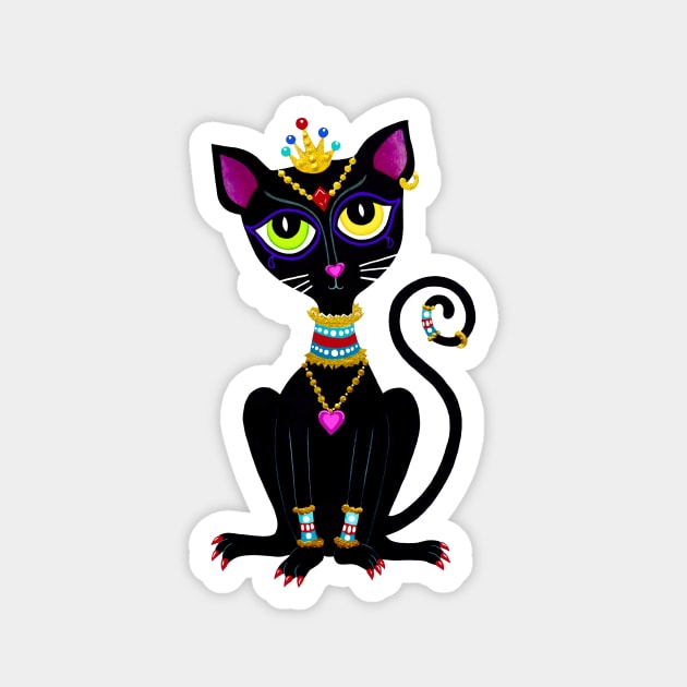 Egyptian Cat Goddess Bastet Magnet by SoozieWray