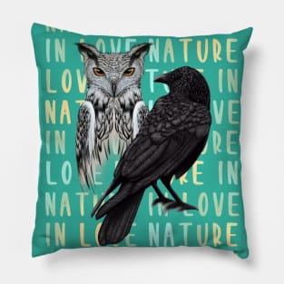 Owl Raven Pillow