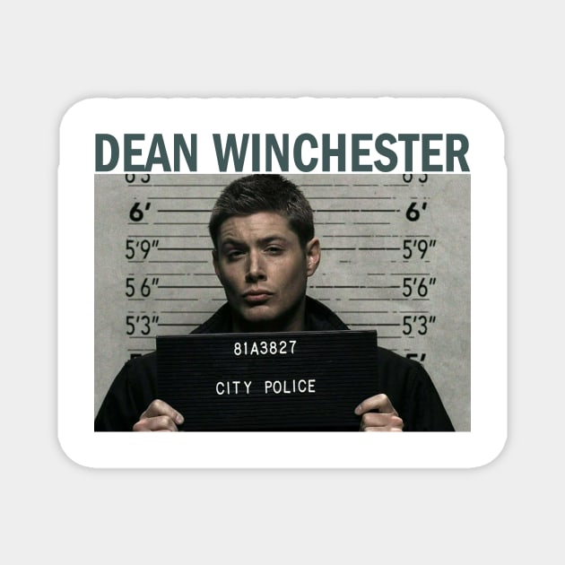 Supernatural Dean Mug Shot Magnet by Den Tbd