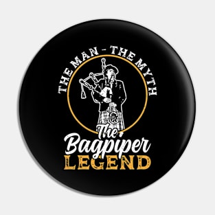 The Bagpiper Legend - Bagpiping Pin